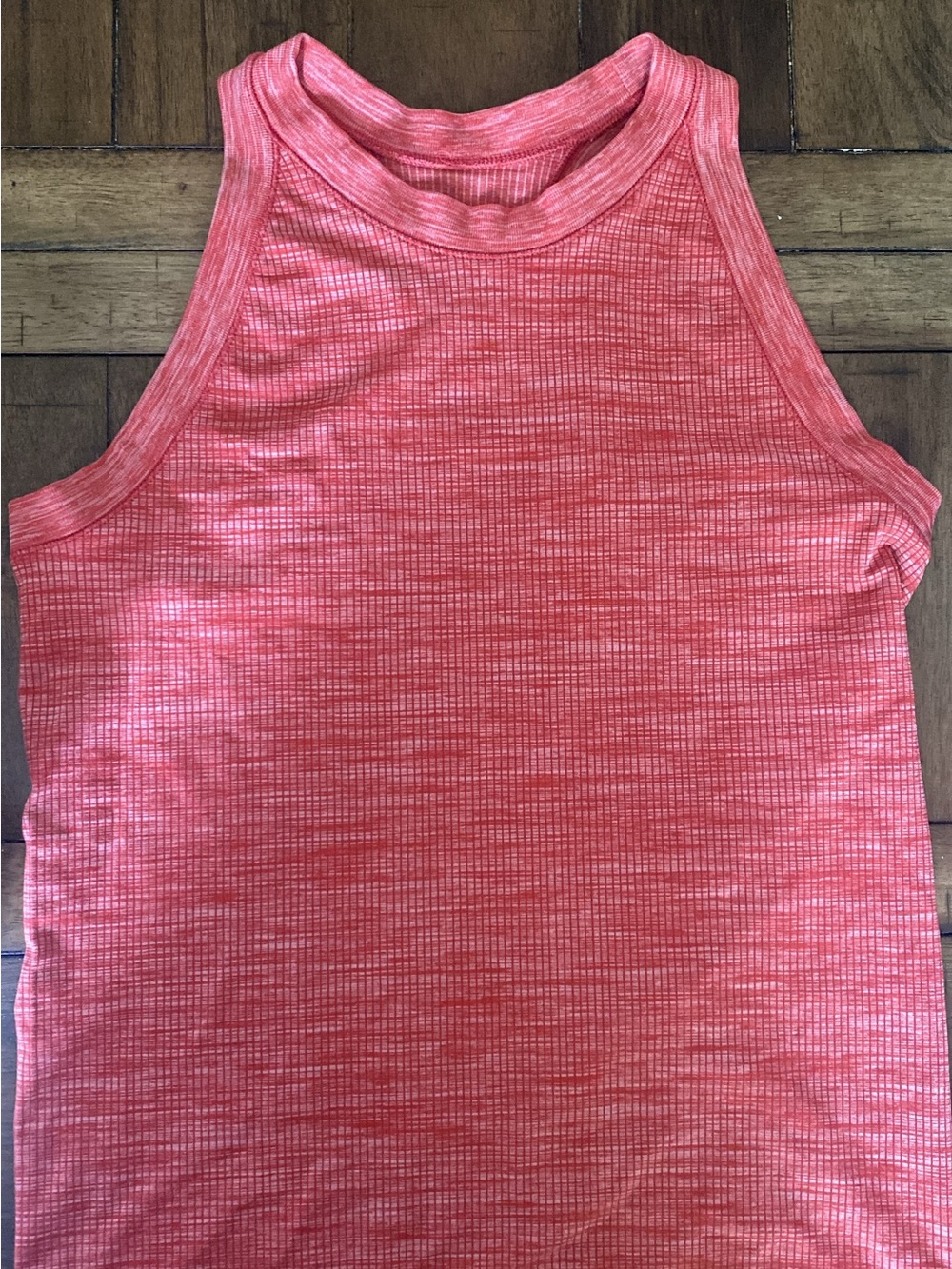 Sleeveless Coral Heather Tank Top